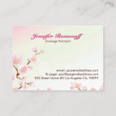 Geschäftskarte für rosa und weiße Kirschblossom Visitenkarte (Rückseite)