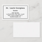 Geschäftskarte für saubere und preisgünstige Zahnä Visitenkarte (Vorne/Hinten)