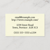 Geschäftskarte für schlichte Hausärzte Visitenkarte (Rückseite)