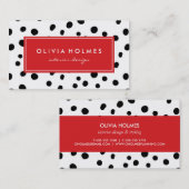 Geschäftskarte für schwarze und rote Dot-Spot-Must Visitenkarte (Vorne/Hinten)
