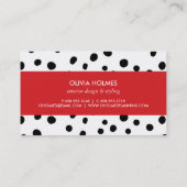 Geschäftskarte für schwarze und rote Dot-Spot-Must Visitenkarte (Rückseite)