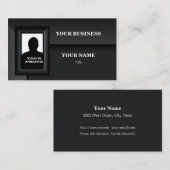 Geschäftskarte für Schwarzes Foto-Frame-Vorlage Visitenkarte (Vorne/Hinten)