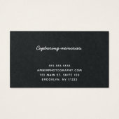 Geschäftskarte für Schwarzweiß-Fotografen (Rückseite)