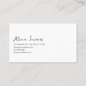 Geschäftskarte für Schwarzweiß-Hochzeitfotografie Visitenkarte (Rückseite)