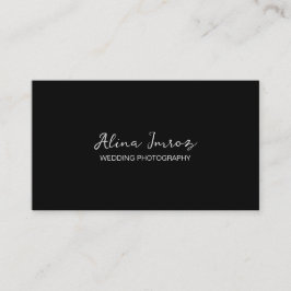 Geschäftskarte für Schwarzweiß-Hochzeitfotografie Visitenkarte