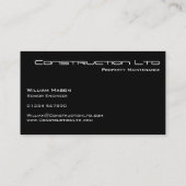 Geschäftskarte für Schwarzweißbau Visitenkarte (Rückseite)