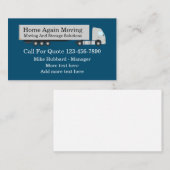 Geschäftskarte für Transport- und Speicherdienstle Visitenkarte (Vorne/Hinten)