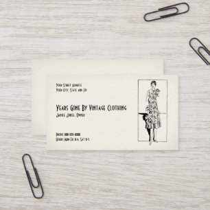 Geschäftskarte für Vintage-Kleidung Second-Hand-Sh Visitenkarte