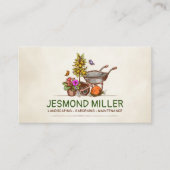 Geschäftskarte für Vintage Retro-Gartendienstleist Visitenkarte (Vorderseite)