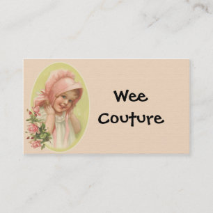 Geschäftskarte für Wee Couture Kinderbekleidung Visitenkarte