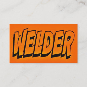 Geschäftskarte für Welder Black und Orange Visitenkarte