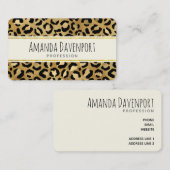 Geschäftskarte für Wild & Exotic Leopard Print Pat Visitenkarte (Vorne/Hinten)