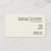 Geschäftskarte für Wild & Exotic Leopard Print Pat Visitenkarte (Rückseite)