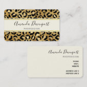 Geschäftskarte für Wild & Exotic Leopard Print Pat Visitenkarte (Vorne/Hinten)