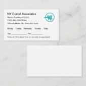 Geschäftskarte für Zahnärzte Visitenkarte (Vorne/Hinten)