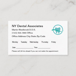 Geschäftskarte für Zahnärzte Visitenkarte