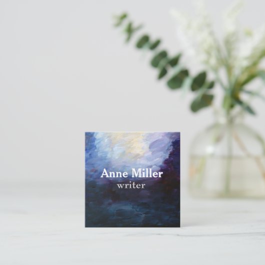 Geschäftskarte für zeitgenössische Trend Quadratische Visitenkarte (Stehend Vorderseite)