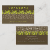 GESCHÄFTSKARTE: gemusterter Sonnenstein 1 Visitenkarte (Vorne/Hinten)