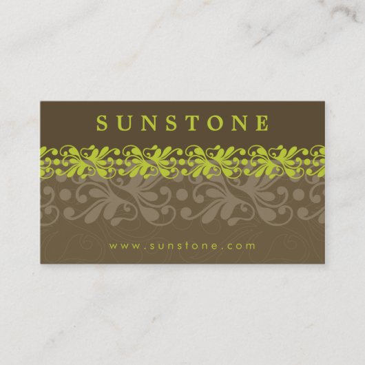 GESCHÄFTSKARTE: gemusterter Sonnenstein 1 Visitenkarte (Vorderseite)