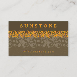 GESCHÄFTSKARTE: gemusterter Sonnenstein 5 Visitenkarte