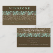 GESCHÄFTSKARTE: gemusterter Sonnenstein 6 Visitenkarte (Vorne/Hinten)