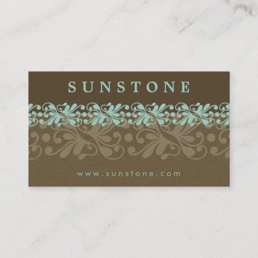 GESCHÄFTSKARTE: gemusterter Sonnenstein 6 Visitenkarte (Vorderseite)