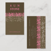 GESCHÄFTSKARTE: gemusterter Sonnenstein P2 Visitenkarte (Vorne/Hinten)