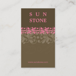 GESCHÄFTSKARTE: gemusterter Sonnenstein P2 Visitenkarte