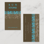 GESCHÄFTSKARTE: gemusterter Sonnenstein P4 Visitenkarte (Vorne/Hinten)