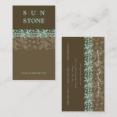 GESCHÄFTSKARTE: gemusterter Sonnenstein P6 Visitenkarte (Vorne/Hinten)