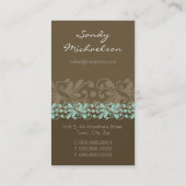 GESCHÄFTSKARTE: gemusterter Sonnenstein P6 Visitenkarte (Rückseite)