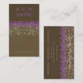 GESCHÄFTSKARTE: gemusterter Sonnenstein P7 Visitenkarte (Vorne/Hinten)