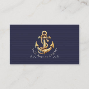 Geschäftskarte Golden Anchor Visitenkarte