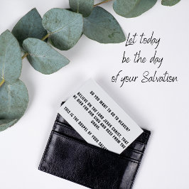 GESCHÄFTSKARTE "GOSPEL TRACTS" VISITENKARTE