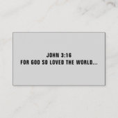 GESCHÄFTSKARTE "GOSPEL TRACTS" VISITENKARTE (Rückseite)