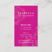 GESCHÄFTSKARTE:: Göttlich Damast P 1 Visitenkarte (Rückseite)