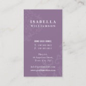 GESCHÄFTSKARTE:: Göttlich Damast P 5 Visitenkarte (Rückseite)