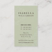 GESCHÄFTSKARTE:: Göttlich Damast P 9 Visitenkarte (Rückseite)