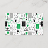 Geschäftskarte "Green Electrician Business Card" Visitenkarte (Rückseite)