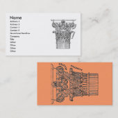 Geschäftskarte griechische Spalte Visitenkarte (Vorne/Hinten)