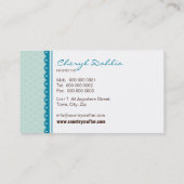 GESCHÄFTSKARTE: hübsche Kunstfertigkeit 5 Visitenkarte (Rückseite)