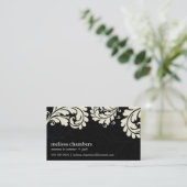 GESCHÄFTSKARTE hübschen fett geblüht Elfenbeinschw Visitenkarte (Stehend Vorderseite)