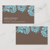 GESCHÄFTSKARTE hübscher, fett geblüht Visitenkarte (Vorne/Hinten)