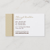 GESCHÄFTSKARTE: hübsches Kunstwerk 1 Visitenkarte (Rückseite)