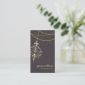 GESCHÄFTSKARTE: Kronleuchter + Lampen 2P Visitenkarte (Stehend Vorderseite)