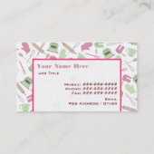 Geschäftskarte Küchenmuster Visitenkarte (Rückseite)