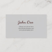 Geschäftskarte Lebensversicherung Visitenkarte (Rückseite)