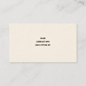 Geschäftskarte Mechanische Erholung/Unfall Visitenkarte (Rückseite)