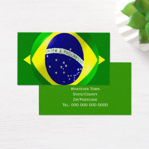 Geschäftskarte mit brasilianischer Flagge