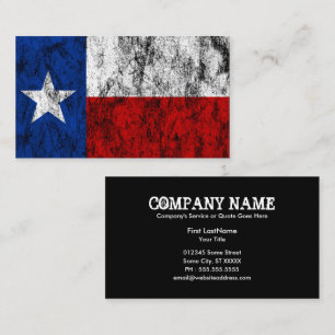 Geschäftskarte mit Texas-Flagge Visitenkarte